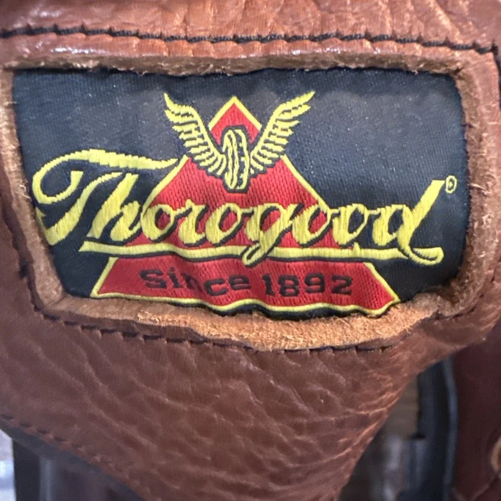 Thorogood Omni Series Men's 9 D shoes brown leather steel toe work boots Xstream